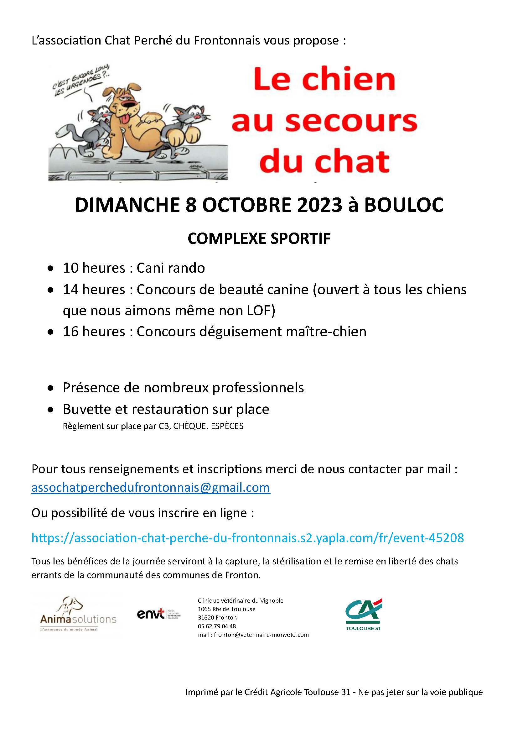 2 LE DIMANCHE 8 OCTOBRE 2023 AU COMPLEXE SPORTIF DE BOULOC inscriptions lignes 