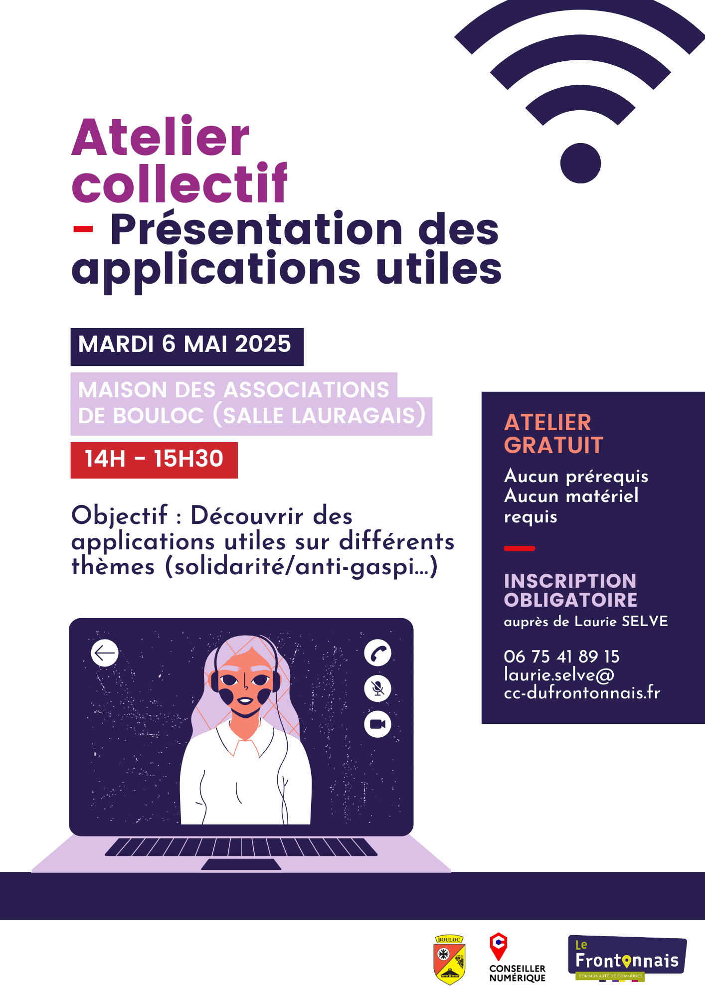 Affiche A4 Atelier collectif 06 05 2025 Bouloc
