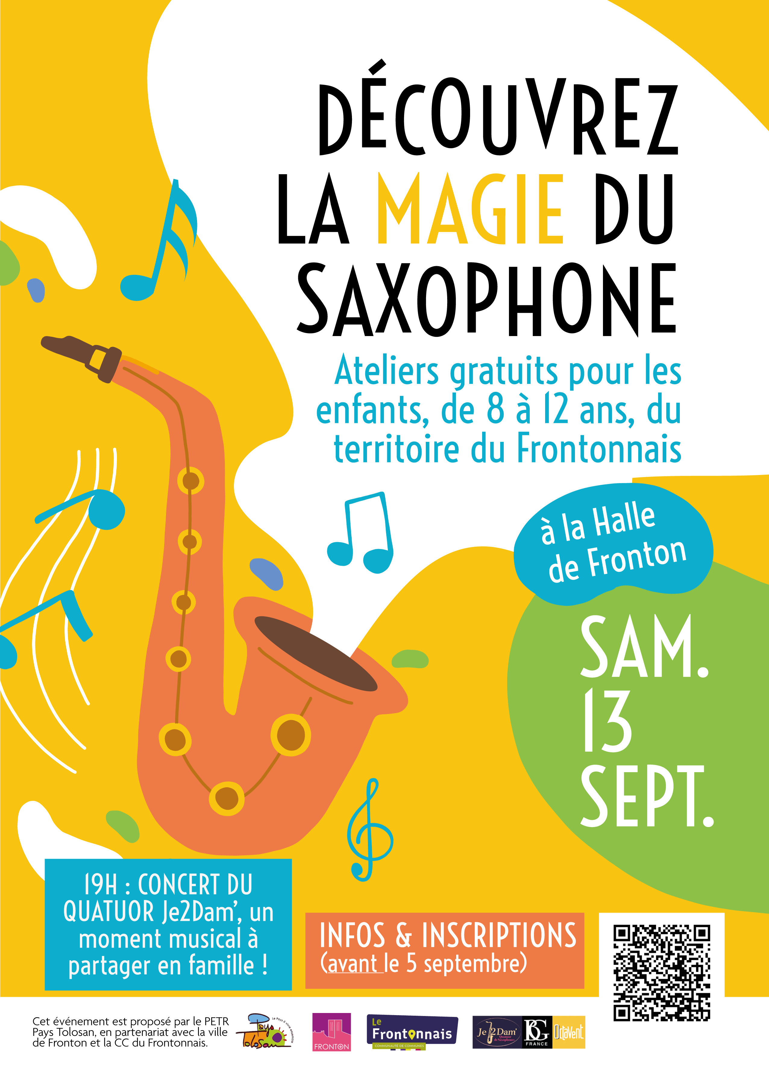 Affiche Ateliers Saxophone 13 09 2025 Plan de travail 1