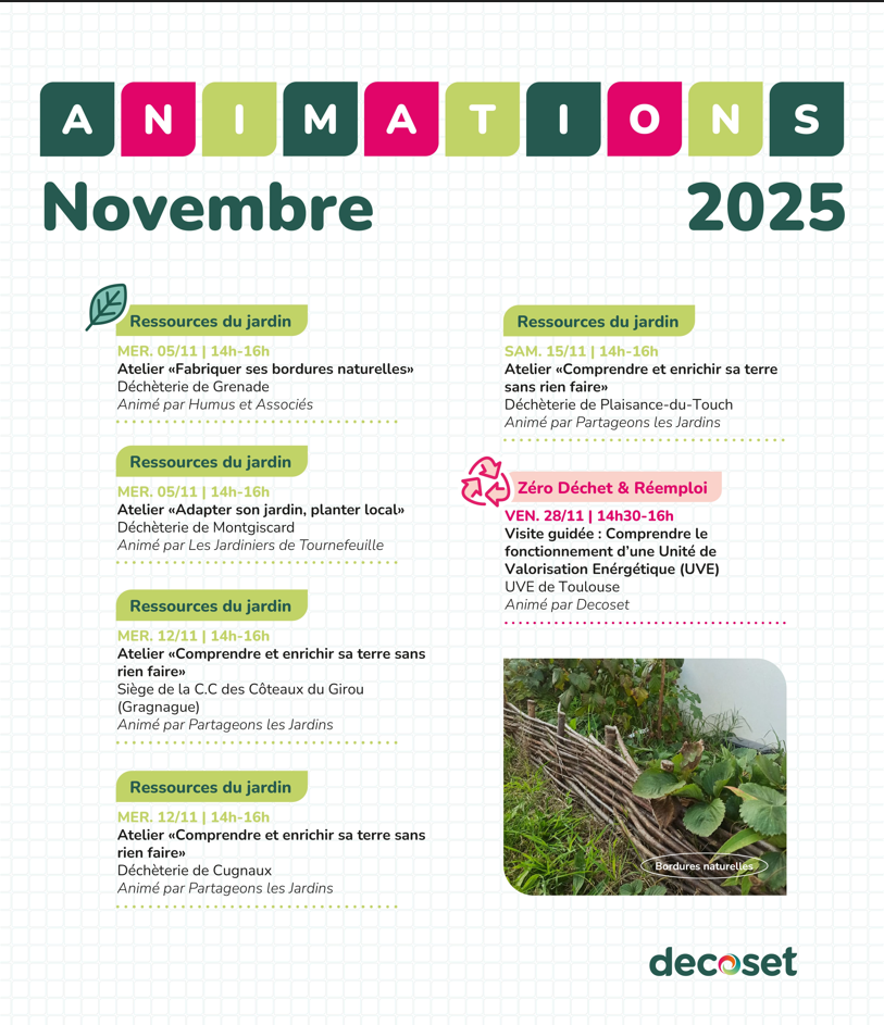 Visuel RS Animations novembre 2025 Decoset