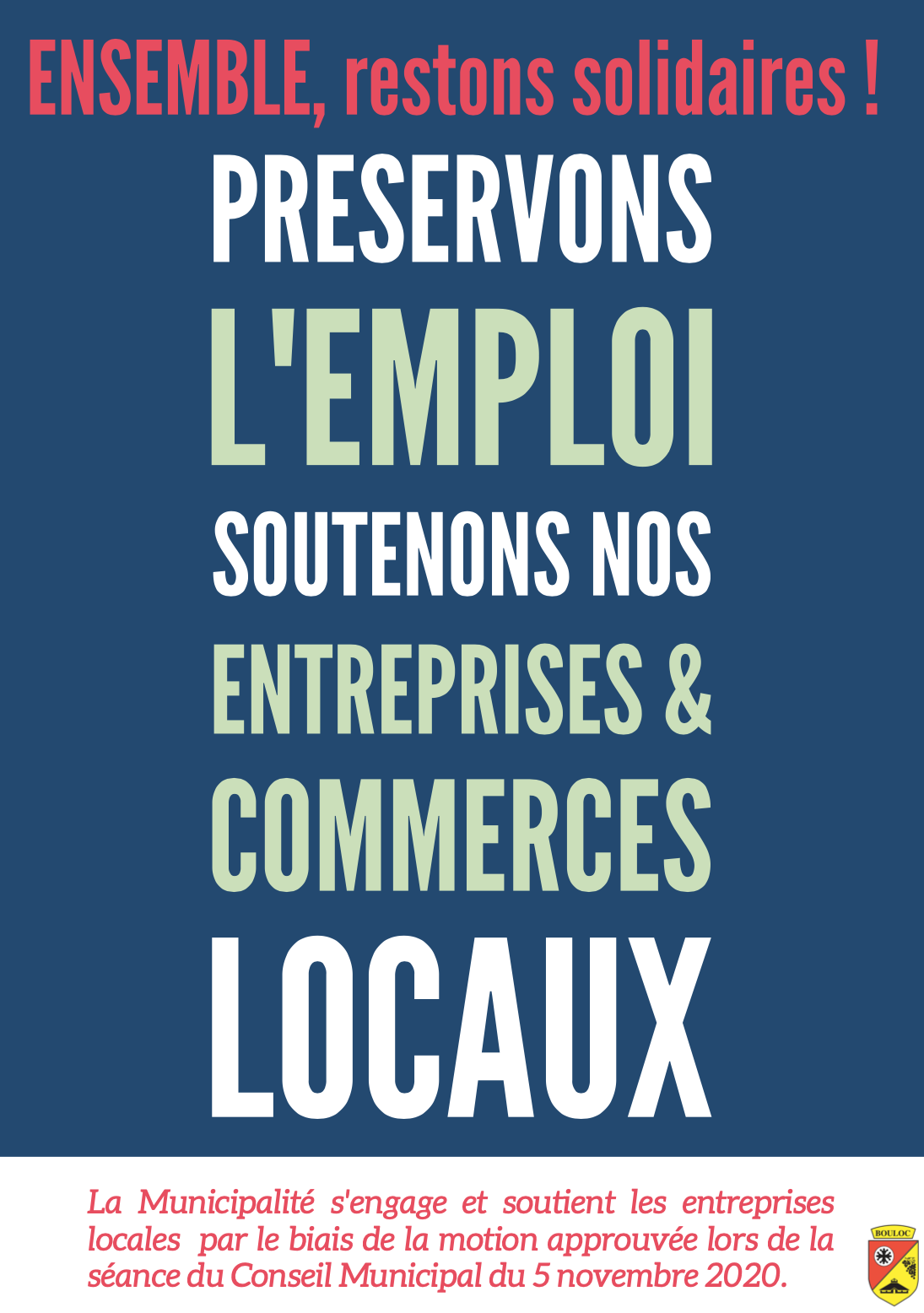 affiche soutien petits commerces bouloc